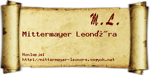 Mittermayer Leonóra névjegykártya